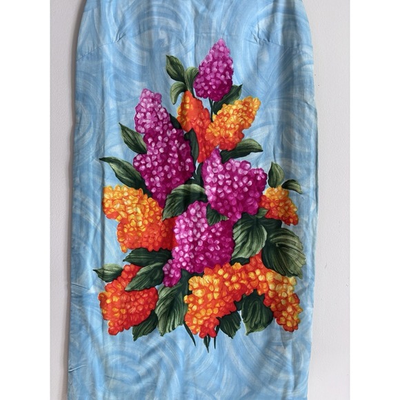 Vintage 70s Florida Handprints Shift Dress Size 10 Screenprint Cotton Retro - Picture 4 of 10